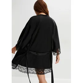 bonprix Morgenmantel Schwarz XS