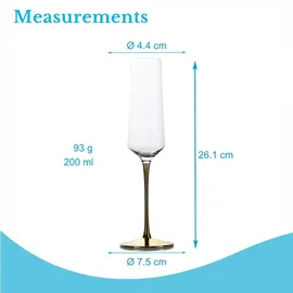 Intirilife Champagnerglas 0,2 l 4-tlg.