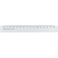 ARISTO Lineal 15 cm, mm-Teilung, Facette, glasklares Plexiglas® (AR1431)