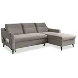 miuform Ecksofa mit Schlaffunktion Stylish Stan ¦ beige ¦ Maße (cm): B: 224 H: 90