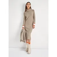 HECHTER PARIS Strickkleid, wadenlang, mit Rollkragen, aus Viskosemischung, lange Raglanärmel, Gr. 38 - N-Gr, sand melange, , 62267921-38 N-Gr