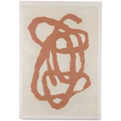Coco Maison Organic Abstract Set von 2 Bilder 70x100cm - Orange/Taupe