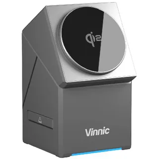 Vinnic OWL PEAK 3in1 Qi2 Magnetic Charging Dock, black. - Silber