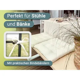 ZOLLNER Stuhlkissen MALI 40 x 40 cm Weiß