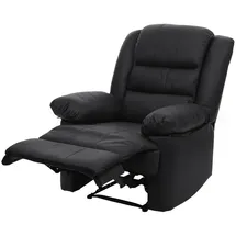 MCW Relaxsessel MCW-G15 Leder/Kunstleder 87 x 101 x 150 cm Schwarz mit verstellbarer Rückenlehne