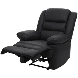 MCW Relaxsessel MCW-G15 Leder/Kunstleder 87 x 101 x 150 cm Schwarz mit verstellbarer Rückenlehne
