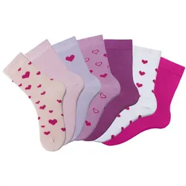 LASCANA Basicsocken Damen 4x gemustert, 3x uni Gr.39-42