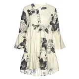 LASCANA Blusenkleid Blumenprint Schwarz/Creme 48/50