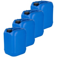 kanister-vertrieb® 4 x 20 L Kanister Wasserkanister Kunststoffkanister BPA-frei blau DIN61+ Etiketten