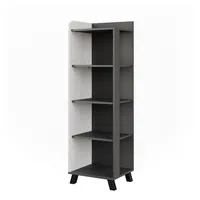 Vichy Vichy, Badezimmerregal, Midischrank Karen, Anthrazit/Weiss, 40 x 128