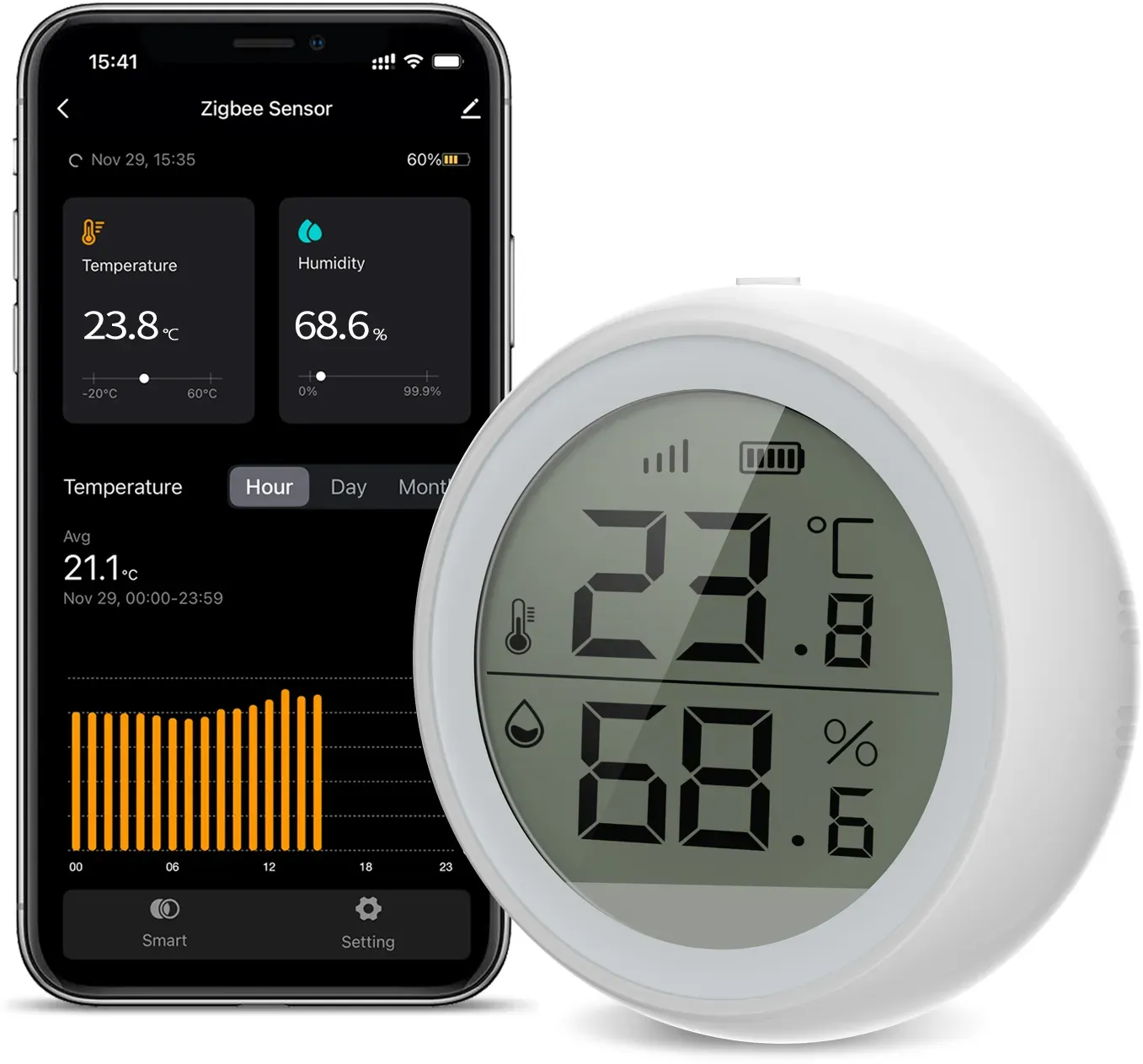 CURRYSMARTER ZigBee Thermometer Hygrometer