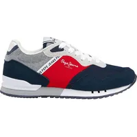 Pepe Jeans London Brighton B Sneaker, Blue (Navy), 32