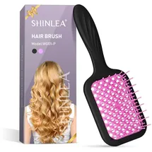 shinlea haarbürste ohne ziepen für nasses und trockenes Haar, schnell trocknende,belüftete Detangle Haarbürste für Frauen, Männer, Kinder,reduziert Haarbruch, beseitigt Knoten (Rosa)