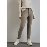 STREET ONE Stoffhose Style YORK mit Zipper-Details beige 38