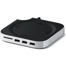 Satechi Stand Hub Mac Mini M4 SSD Enclosure Silber