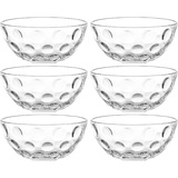 LEONARDO Cucina Optic Glas-Schale, runde Schalen aus Glas, spülmaschinengeeignete Salat-Schälchen, 6er Set, Ø 100 mm, 066334
