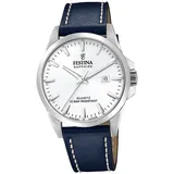 Festina Herrenuhr Leder blau Festina Swiss Made Armbanduhr D2UF20025/2 - Blau