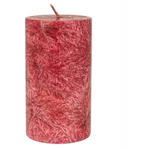 Kerzenfarm Hahn Stearin Stumpenkerze 9 cm dunkelrot