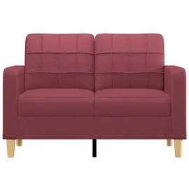vidaXL 2-Sitzer-Sofa Weinrot 120 cm Stoff
