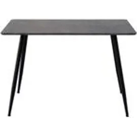 Trisens Esstisch Tischplatte mit Holzmaserung Küchentisch Esszimmertisch Speisetisch Tisch Esszimmer Küche 115x75 MDF Metallrahmen,Farbe:Granitoptik-Grau