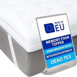 Pillows24 Topper 140 x 200 cm aus Memory-Schaum 6 cm hoch