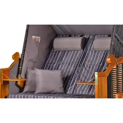 Mr. Deko Strandkorb - bene living - Ostsee - braun/anthrazit - PE schwarz