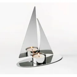 Regatta Boot mit Teelichthalter Länge 15 cm, Breite 7 cm, Höhe 18 cm