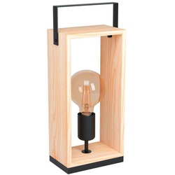 EGLO Tischleuchte FAMBOROUGH, ohne Leuchtmittel, Tischleuchte Vintage, Nachttischlampe, Wohnzimmerlampe, E27 Fassung schwarz