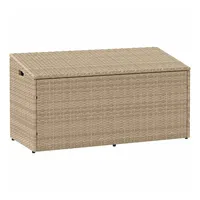 VidaXL Garten-Auflagenbox Beige 110x50x58 cm Poly Rattan