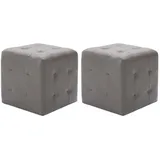 vidaXL Nachtschrank 2-teilig 30 x 30 x 30 cm Grau