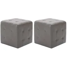 vidaXL Nachtschrank 2-teilig 30 x 30 x 30 cm Grau