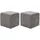 vidaXL Nachtschrank 2-teilig 30 x 30 x 30 cm Grau