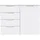 Forte Kommode 110,1 x 84,9 x 34,4 cm Weiß / Weiß Hochglanz