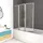 Marwell Badewannenfaltwand »Premium«, BxH: 125 x 143 cm, Sicherheitsglas, - silberfarben