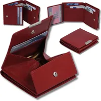 LOUANA Wiener Schachtel, Leder, besonders großes Kleingeldfach 10x9cm