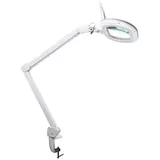 VELLEMAN LED-Lupenleuchte, Klemmfuß, Gelenkarm, dimmbar Linsenkappe, 60 LEDs, Vergrößerung 2.25x, weiß