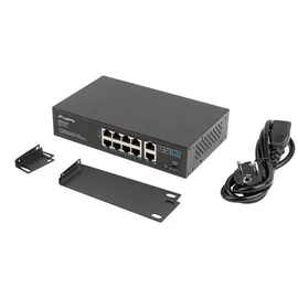 LANBERG Switch 8X 100MB PoE+/2x1Gb unmanag. 10/19'' 120W