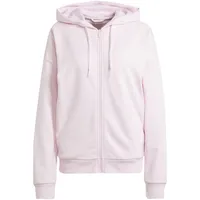 Adidas Essentials Linear Full Zip French Terry Hoodie, Clear pink/White, S