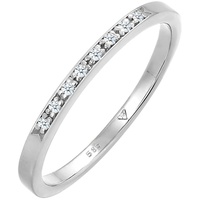 Elli DIAMONDS Bandring Verlobung Diamant (0.04 ct) 585 Weißgold 52 Damen