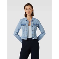 Vero Moda Outdoor Cropped Jeansjacke mit Umlegekragen Modell 'LUNA', Hellblau, M