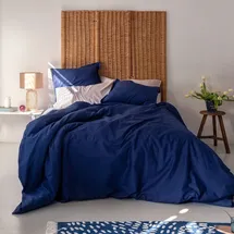 happy fiday home Basic Bettbezug Blau 240 x 220 cm
