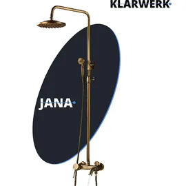 klarwerk JANA Vintage Regendusche Set Gold 27271000