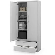 Jan Nowak MEGAN Aktenschrank 90 x 40 x 195 cm Grau