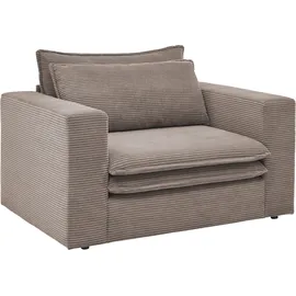 Home Affaire Loveseat HOME AFFAIRE "PIAGGE", braun (hellbraun), B:125cm H:83cm T:91cm, Sessel, Hochwertiger Cord, trendiger Loveseat