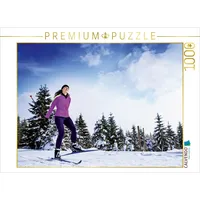 Calvendo Skaterin im Thüringer Wald 1000 Teile Puzzle quer