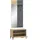 Homcom Garderobenset mit Spiegel 60 x 13,5 x 127,5 cm Naturholz