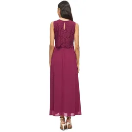 VILA Maxikleid Spitzenkleid Rot 34