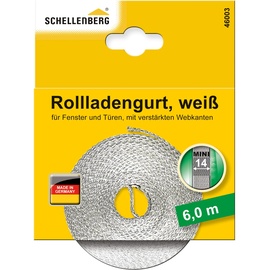 SCHELLENBERG Rolladengurt Mini 14 mm 6 m weiß