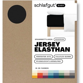 SCHLAFGUT Easy Jersey Elasthan Boxspring 140 x 200 - 160 x 220 cm off black
