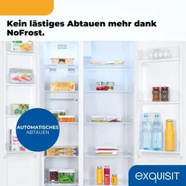 Exquisit SBS546-040E Side-by-Side (442 l, 1770 mm hoch, Weiß)